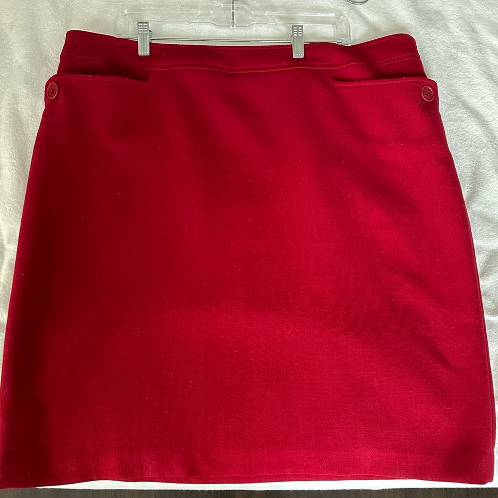 Talbots Scarlet Wool Blend Skirt